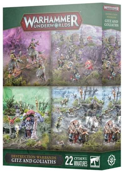 WARHAMMER - UNDERWORLDS - DESTRUCTION WARBANDS - GITZ AND GOLIATHS (22 CITADEL MINIATURES)