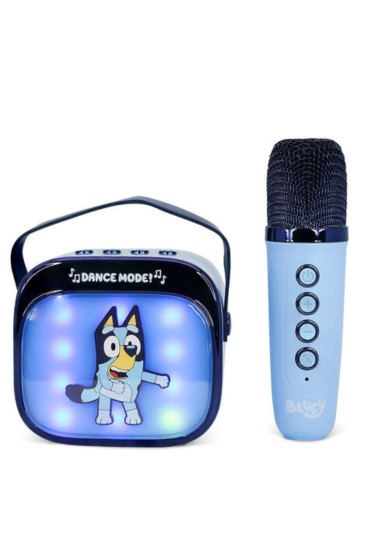 OTL - BLUEY POPSING LED LIGHT UP WIRELESS KARAOKE SPEAKER WITH MICROPHONE