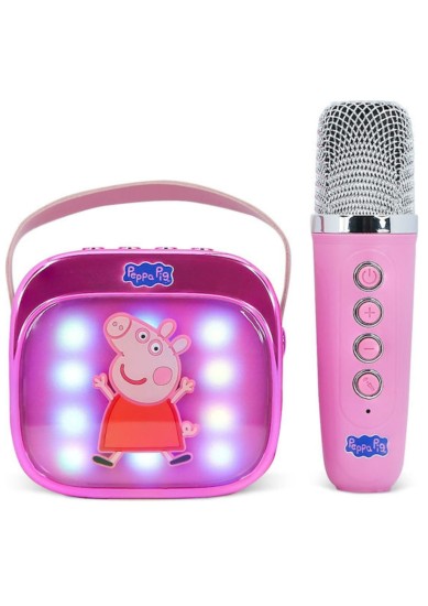 OTL - PEPPA PIG POPSING LED LIGHT UP WIRELESS KARAOKE SPEAKER WITH MICROPHONE