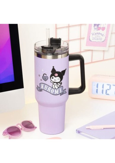 PALADONE: KUROMI - MULTIWAY TRAVEL CUP AND STRAW (900ML)