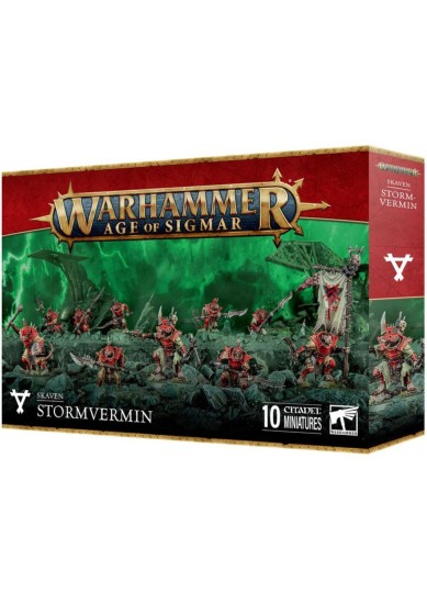 WARHAMMER AGE OF SIGMAR - SKAVEN: STORMVERMIN (10 CITADEL MINIATURES)