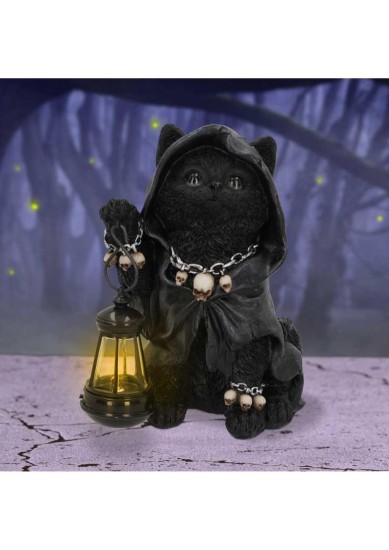 NEMESIS NOW ADULT: GOTHIC - REAPERS FELINE LANTERN FIGURE (18.5CM)