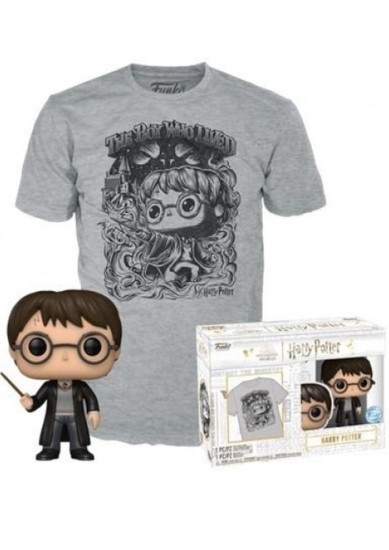 FUNKO POP! & TEES (ADULT): HARRY POTTER - HARRY POTTER VINYL FIGURE AND T-SHIRT (S)