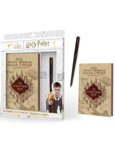 PYRAMID HARRY POTTER: THE MARAUDER'S MAP - PREMIUM NOTEBOOK & WAND PEN SET