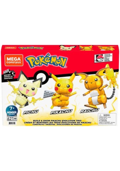 MEGA CONSTRUX -  POKEMON PICHU / PIKACHU / RAICHU (621 PCS)