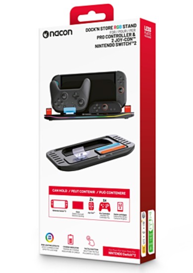 NACON DOCK' N STORE RGB STAND FOR PRO CONTROLLER /2 JOY CONS & SWITCH 2