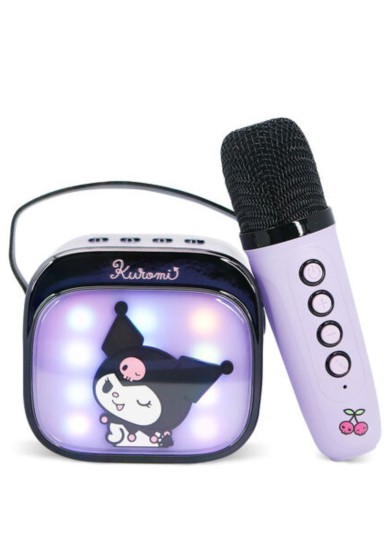 OTL - KUROMI POPSING LED LIGHT UP WIRELESS KARAOKE SPEAKER WITH MICROPHONE