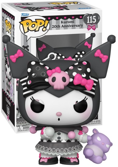 FUNKO POP! SANRIO: #115 KUROMI 20TH ANNIVERSARY - KUROMI (WITH TOY)  VINYL FIGURE
