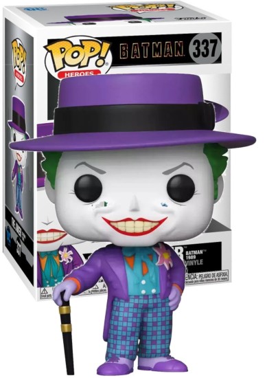 FUNKO POP! DC HEROES #337 BATMAN 1989 - THE JOKER* (WITH HAT-BATMAN 1989 MOVIE)