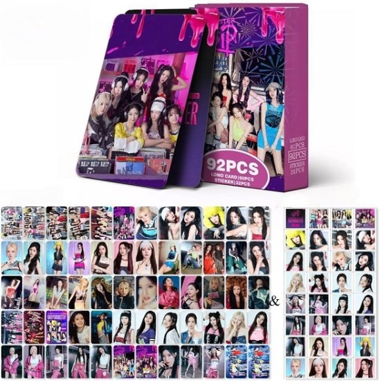 BabyMonster 'Drip' Personal Pack of 60 Photo Cards + 32 Stickers 92 Pieces Laser Postcards 'Monstiez' Ahyeon Rami Asa Chiquita Photo Cards (drip)