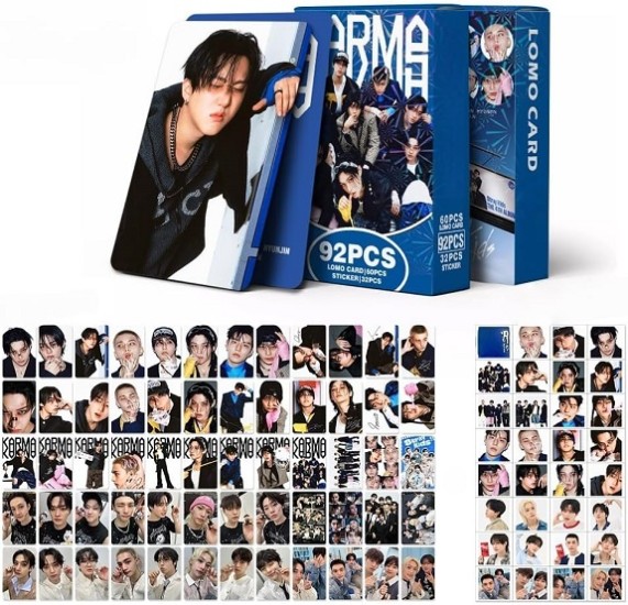 Stray-Kids SKZ Karma Pack of 60 Photo Cards + 32 Stickers New Album 92 Pieces Postcards (karma1)