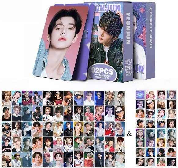 TXT Personal Photo Cards 'MOA' 60 Postcards + 32 Stickers Taehyun Soobin Beomgyu Yeonjun Hueningkai Photo Cards (Yeonjun1)