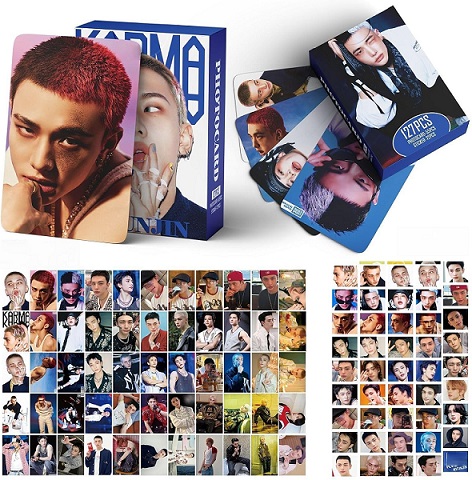 STRAY KIDS -  SKZ 127 Pieces Karma 55 Pieces Postcards + 72 Pieces Stickers New Album Cards Felix Bangchan Hyunjin Photo Cards (Hyunjin)