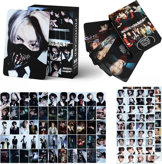 ENHYPEN - 127 Pieces 'Desire: Unleash' Personal Photo Cards 55 Pieces Postcards + 72 Pieces Stickers 'Engene' Cards
