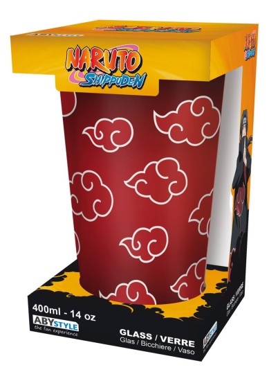 ABYSSE: NARUTO SHIPPUDEN - AKATSUKI LARGE GLASS (400ML)