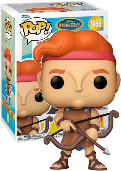 FUNKO POP! DISNEY: #1666 HERCULES 25TH ANNIVERSARY - HERCULES WITH BOW  VINYL FIGURE