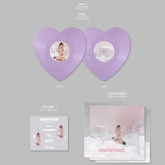 JISOO (BLACKPINK) Mini Album – AMORTAGE (Vinyl, LP, Shape, Mini-Album, Limited Edition, Purple) (Heart Ver.) - Image 3
