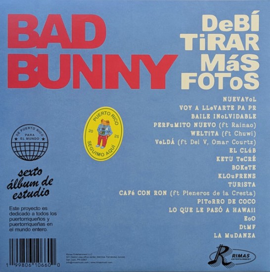 Bad Bunny – Debí Tirar Más Fotos (2 x Vinyl, LP, 45 RPM, Album) - Image 4
