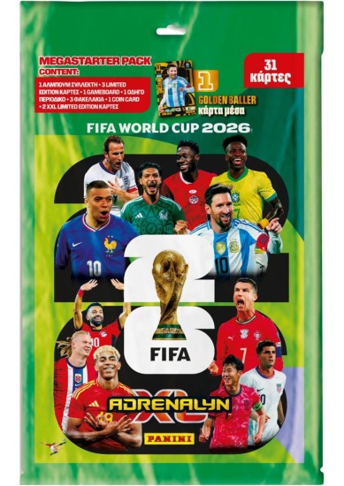 PANINI ADRENALYN XL: FIFA WORLD CUP 2026 - MEGA STARTER PACK