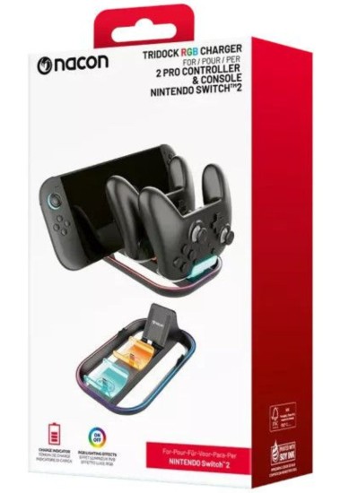 NACON TRIDOCK RGB CHARGER 2 PRO CONTROLER & CONSOLE (SWITCH 2)