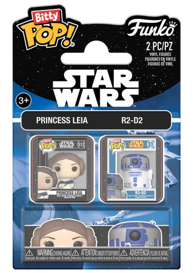 FUNKO BITTY POP! 2-PACK DISNEY: STAR WARS - LEIA & R2D2 VINYL FIGURES