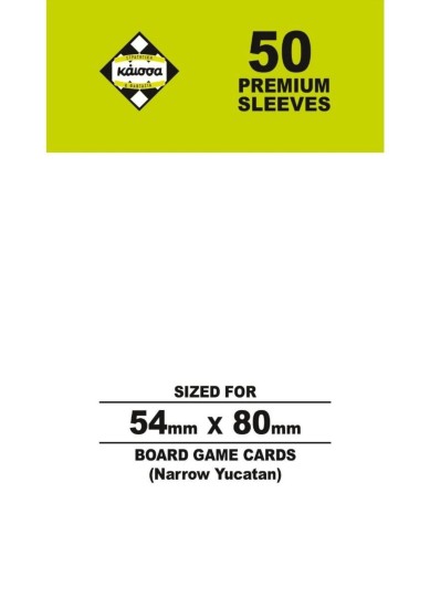 KAISSA Premium Sleeves 54x80mm 50ct (Narrow Yucatan)
