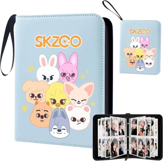 Stay Kids Photocard Binder, SKZOO Cute Cartoon Photocards Holder, SKZOO Trading Card Album for 400 Skz Photocards, K-pop Merch Gifts for Stay