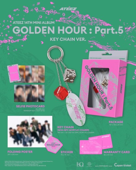ATEEZ – 14TH MINI ALBUM - GOLDEN HOUR : Part.5 (KEY CHAIN VER.) - Image 2
