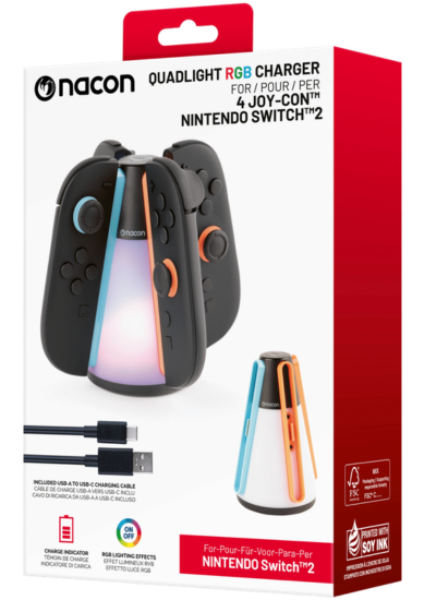NACON QUADLIGHT RGB CHARGER SWITCH™2 JOY-CON™ (SWITCH 2)